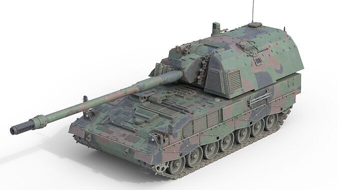 Panzerhaubitze 2000 Self Propelled Howitzer Low-poly 3D model