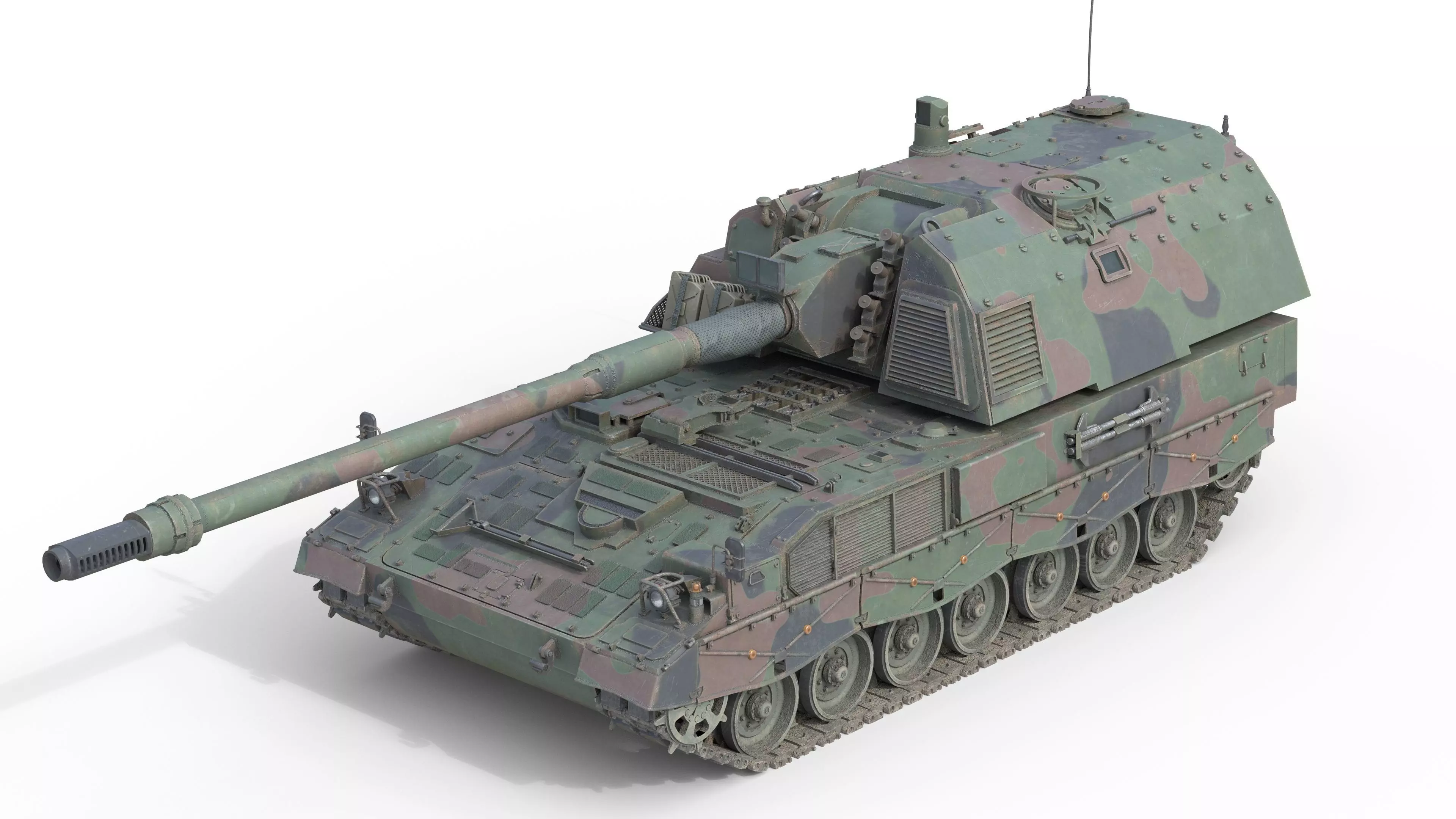 Panzerhaubitze 2000 Self Propelled Howitzer Low-poly 3D model