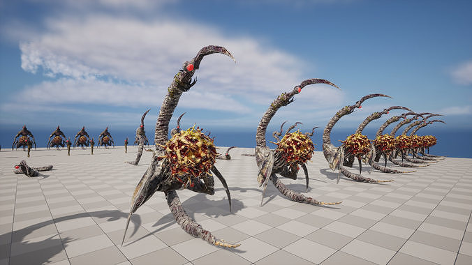 Monster Boss Pack1 transformable Low-poly 3D model