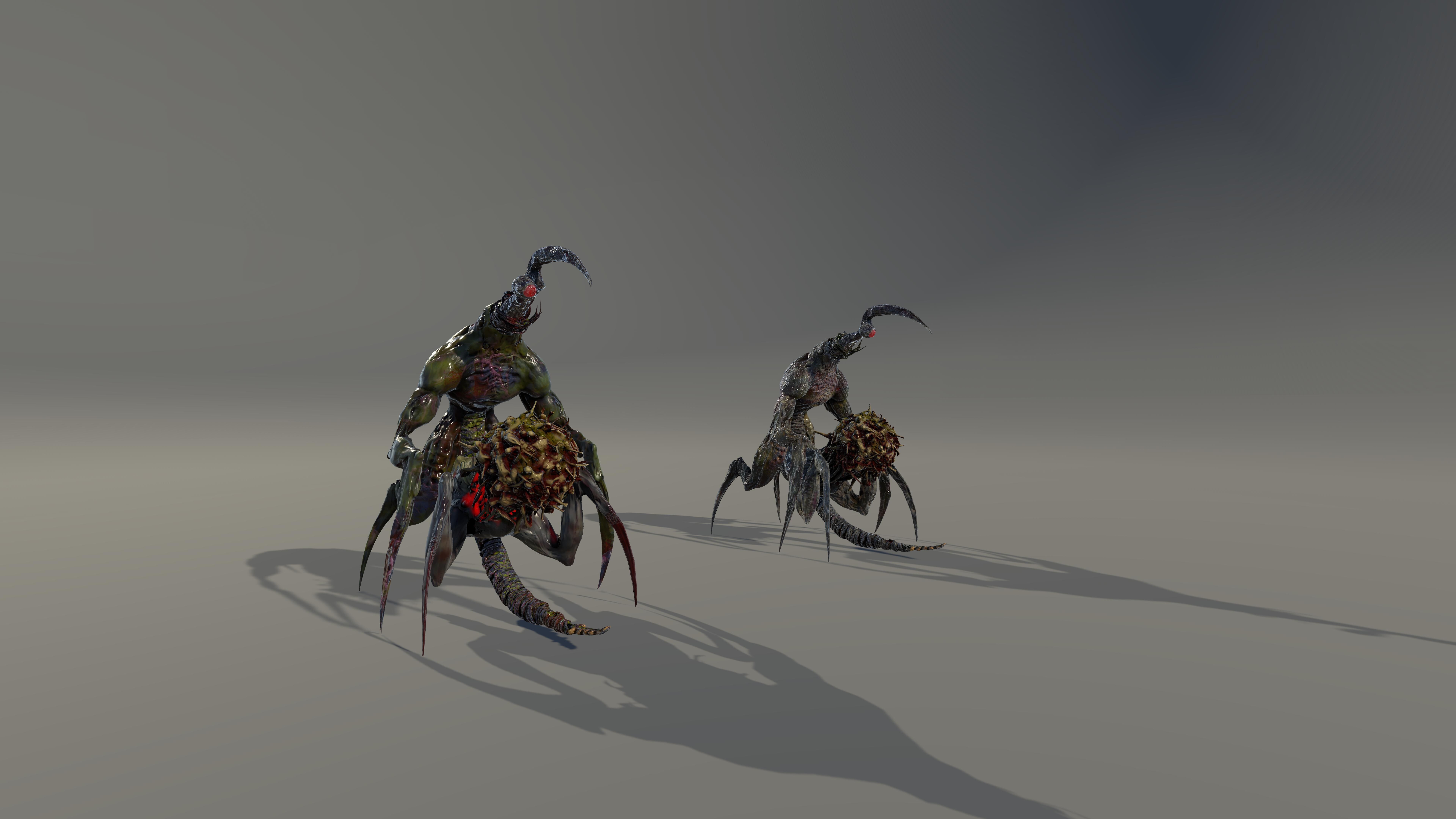 Monster Boss Pack1 transformable Low-poly 3D model_7