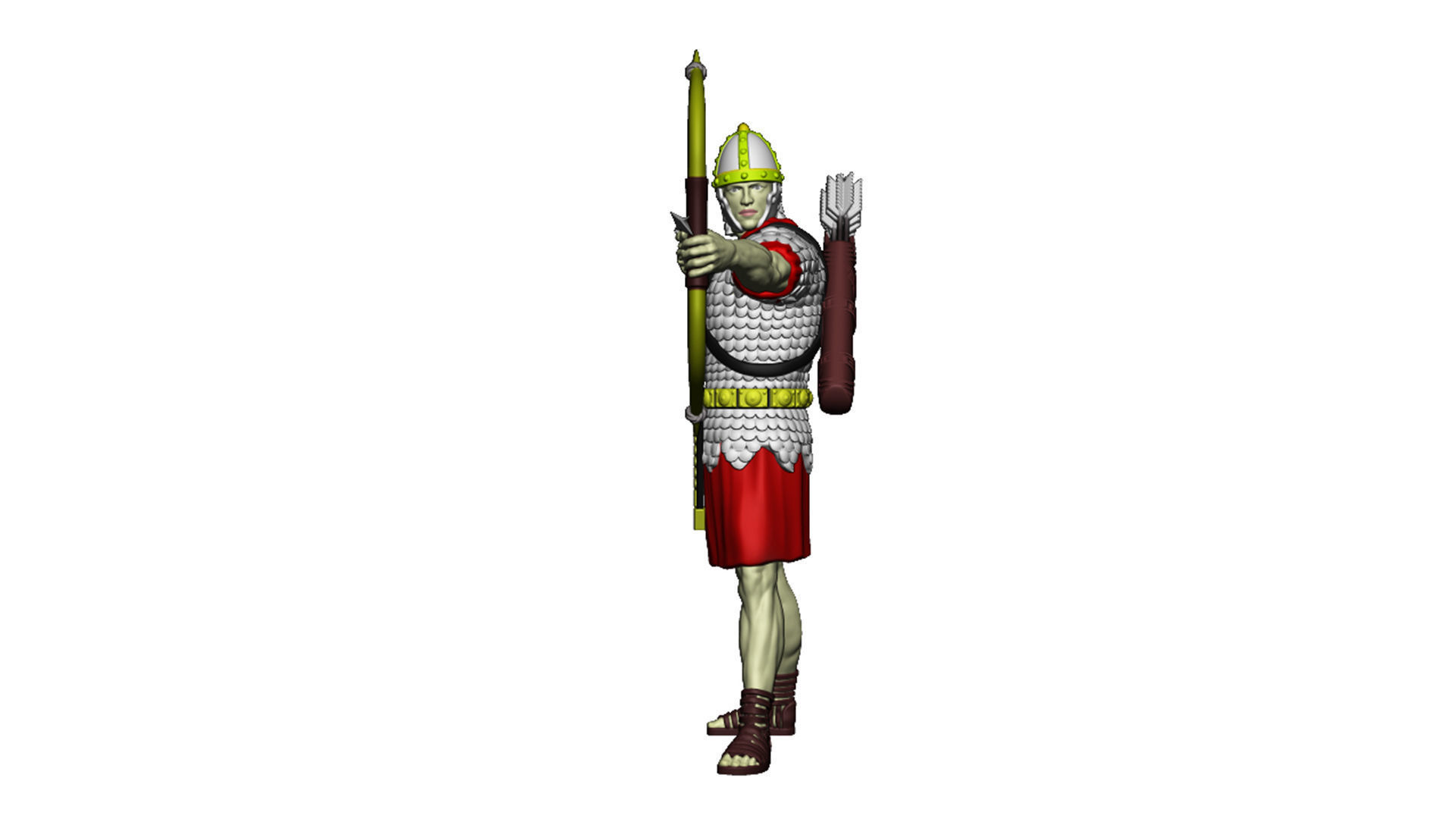 Roman Archer 1 3D print model_6
