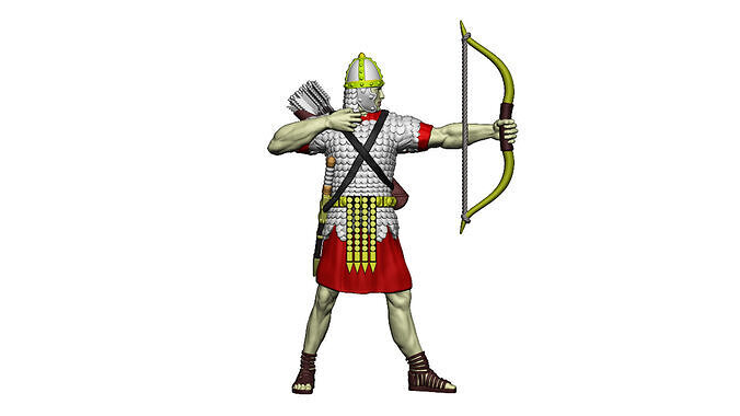 Roman Archer 1 the arrow is shot 3D print model