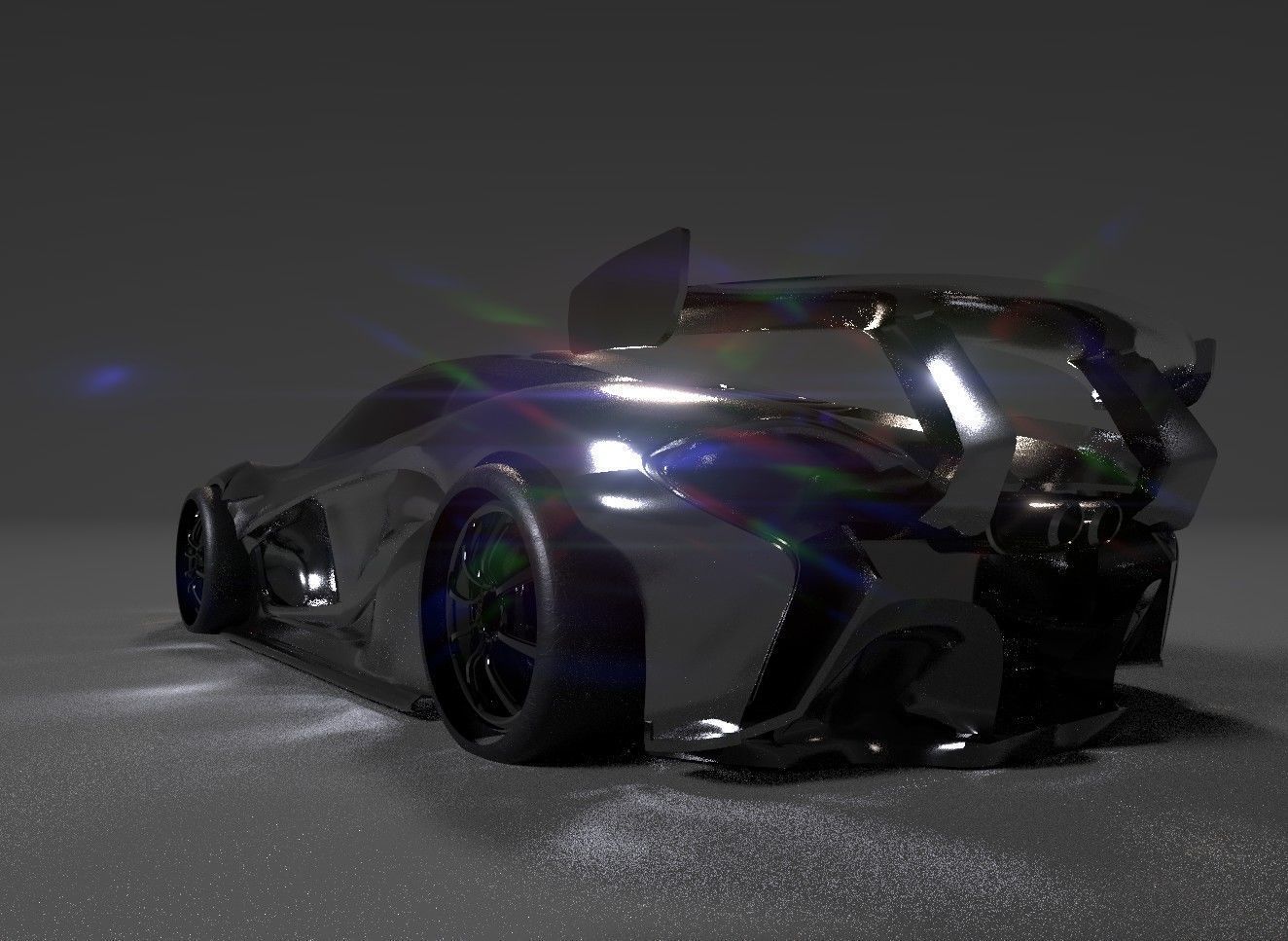 GTR Car 3d Model Low-poly 3D model_2