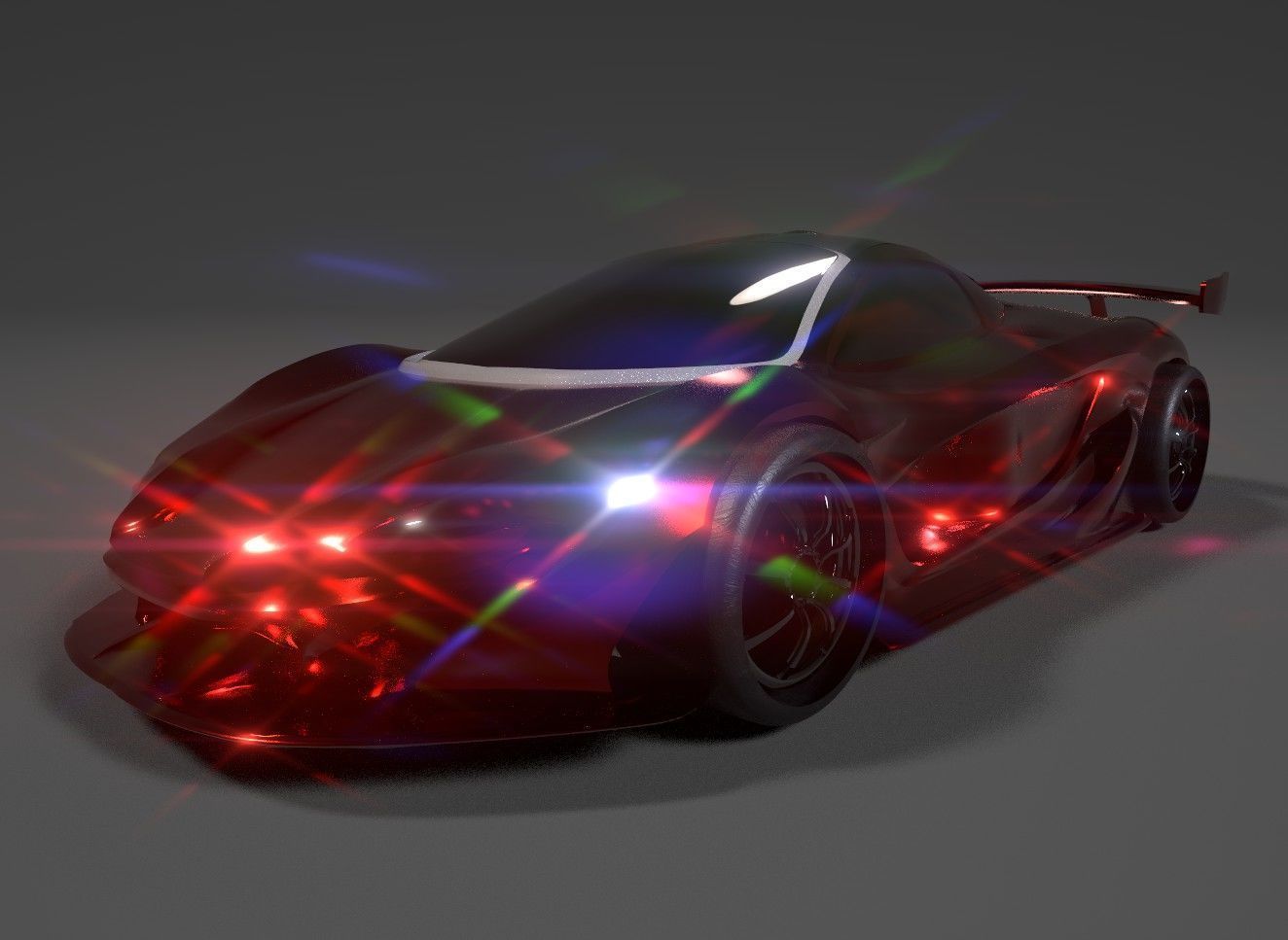 GTR Car 3d Model Low-poly 3D model_3