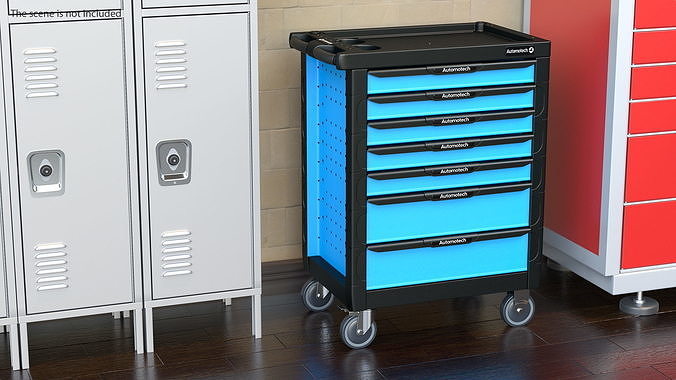 Automotech AS-220A2 Roller Workshop Cabinet 3D model