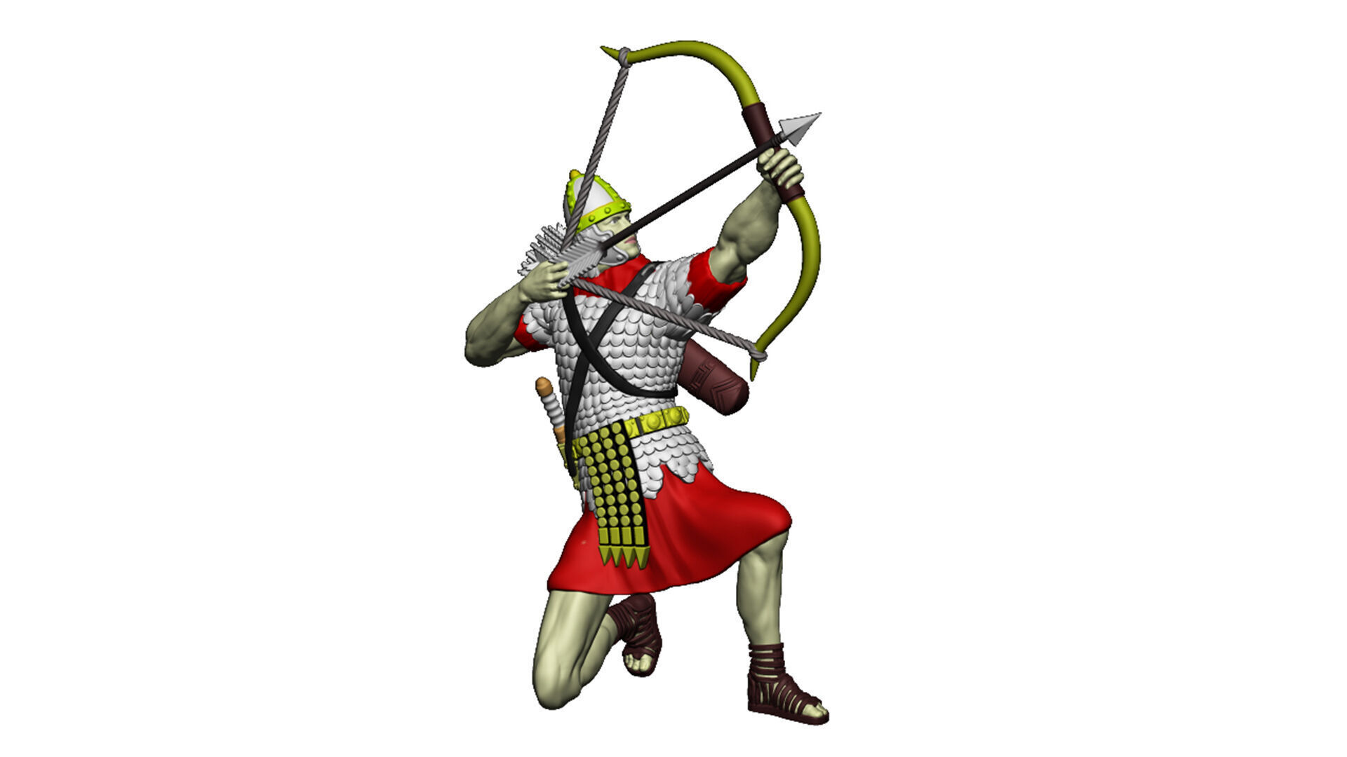 Roman Archer 3 Bow up sits 3D print model_8