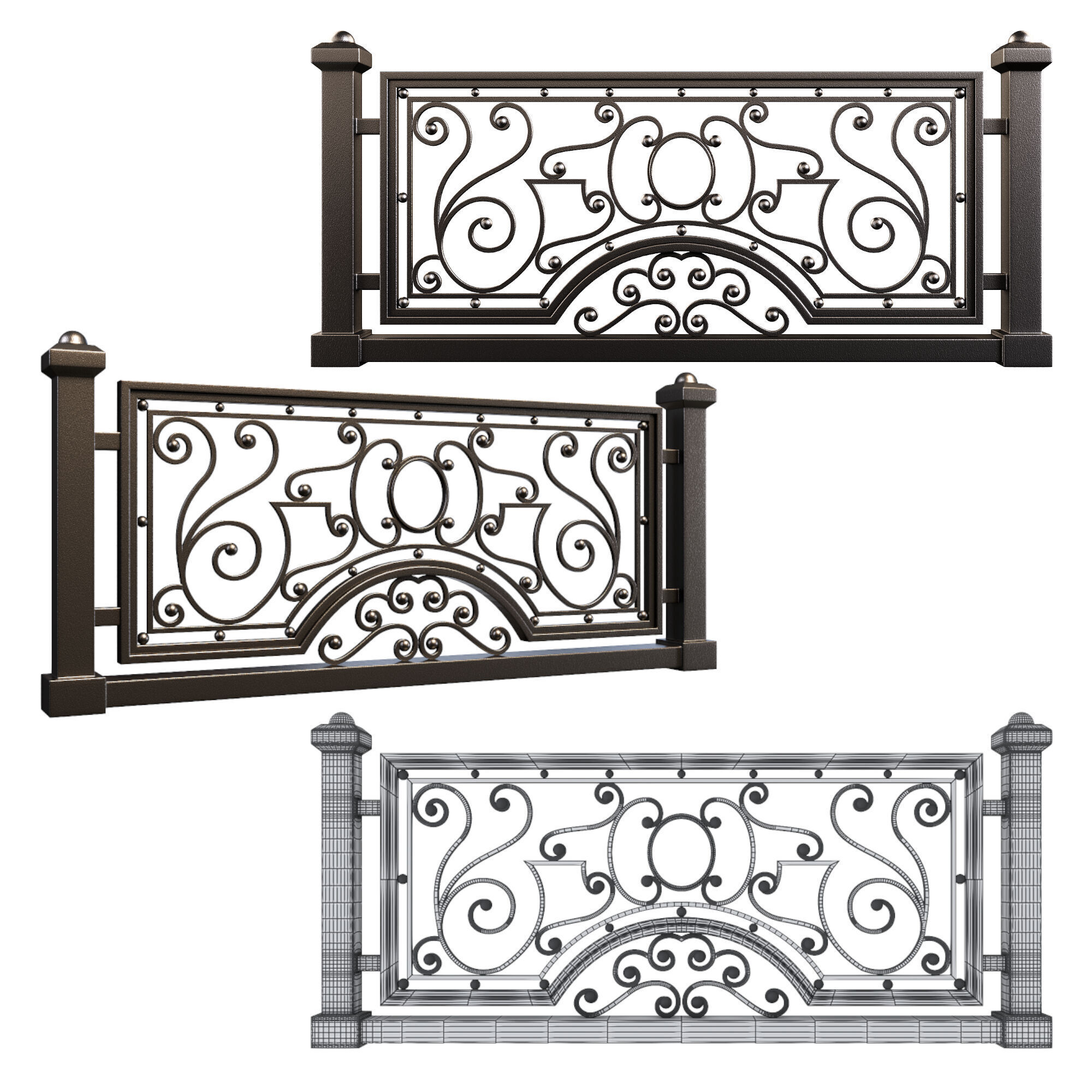 metal Low-poly 3D model_3