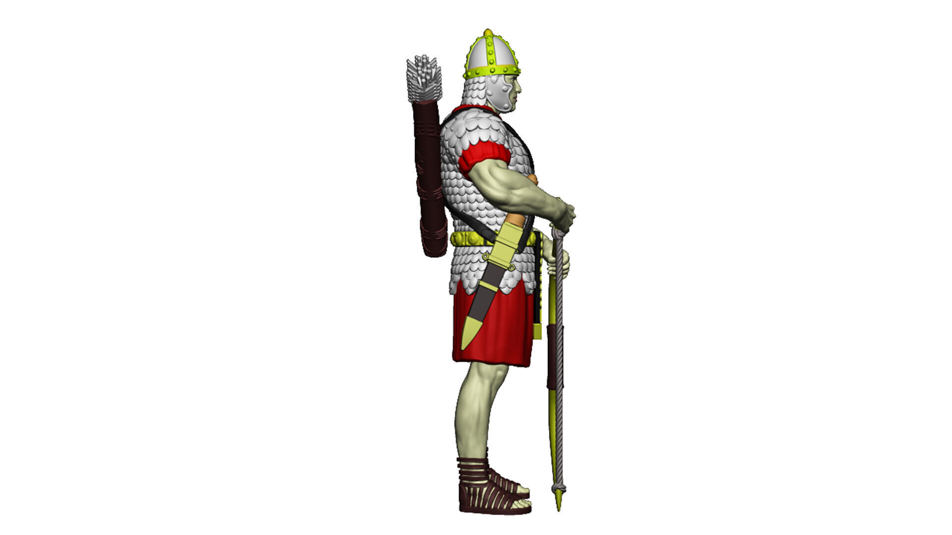 Roman Archer 5 idol 3D print model_6