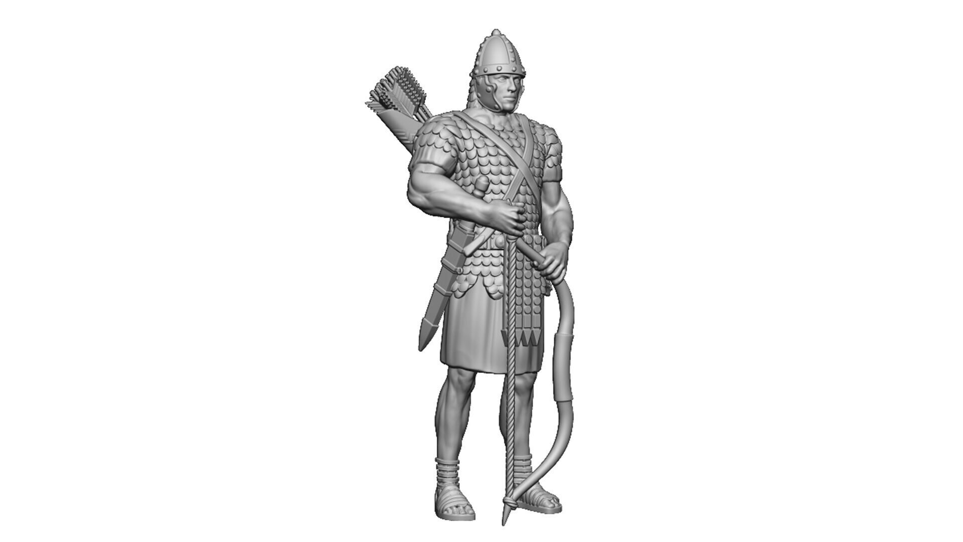 Roman Archer 5 idol 3D print model_2