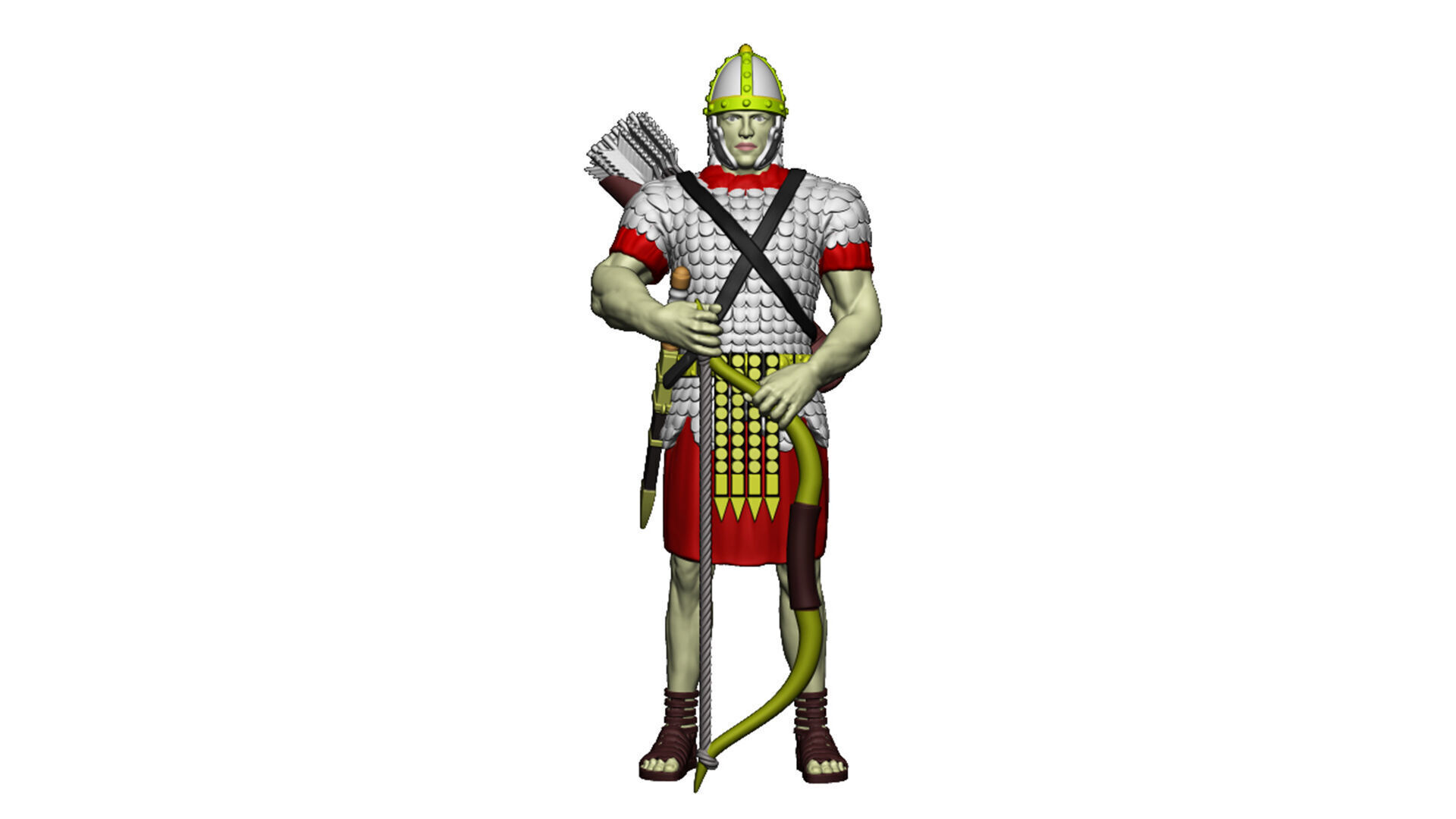 Roman Archer 5 idol 3D print model_5