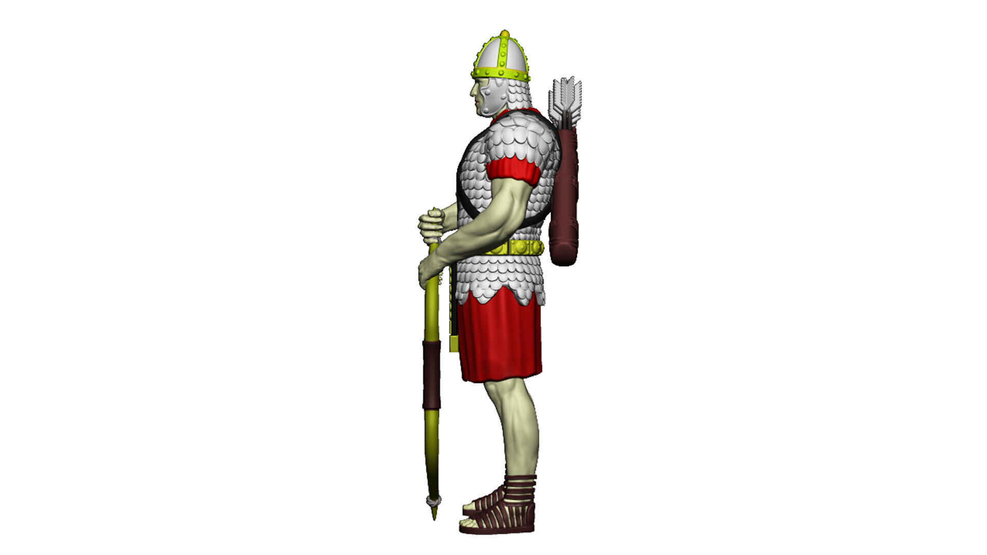 Roman Archer 5 idol 3D print model_7