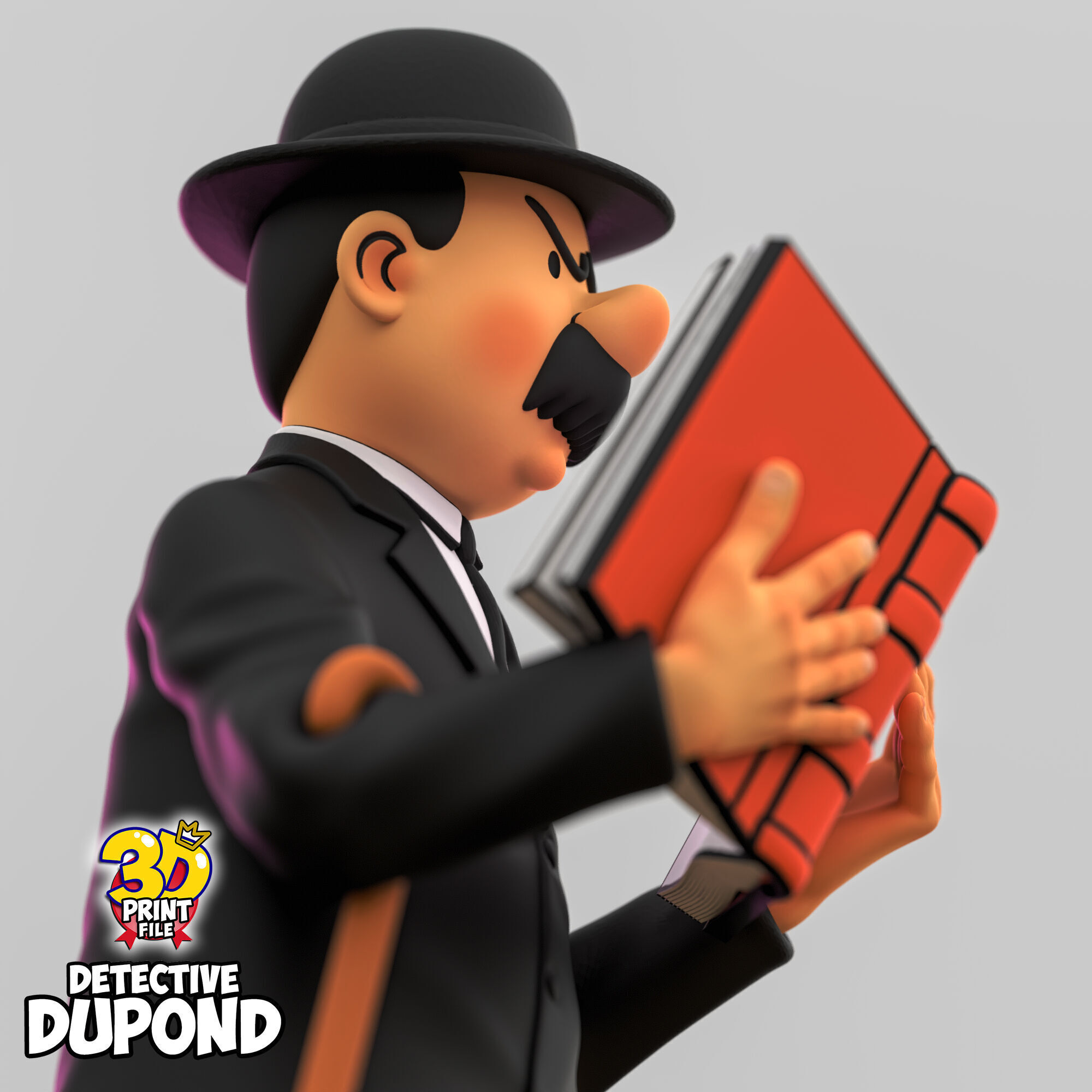 Detective Dupond 3D model Free Size 3D print model_17