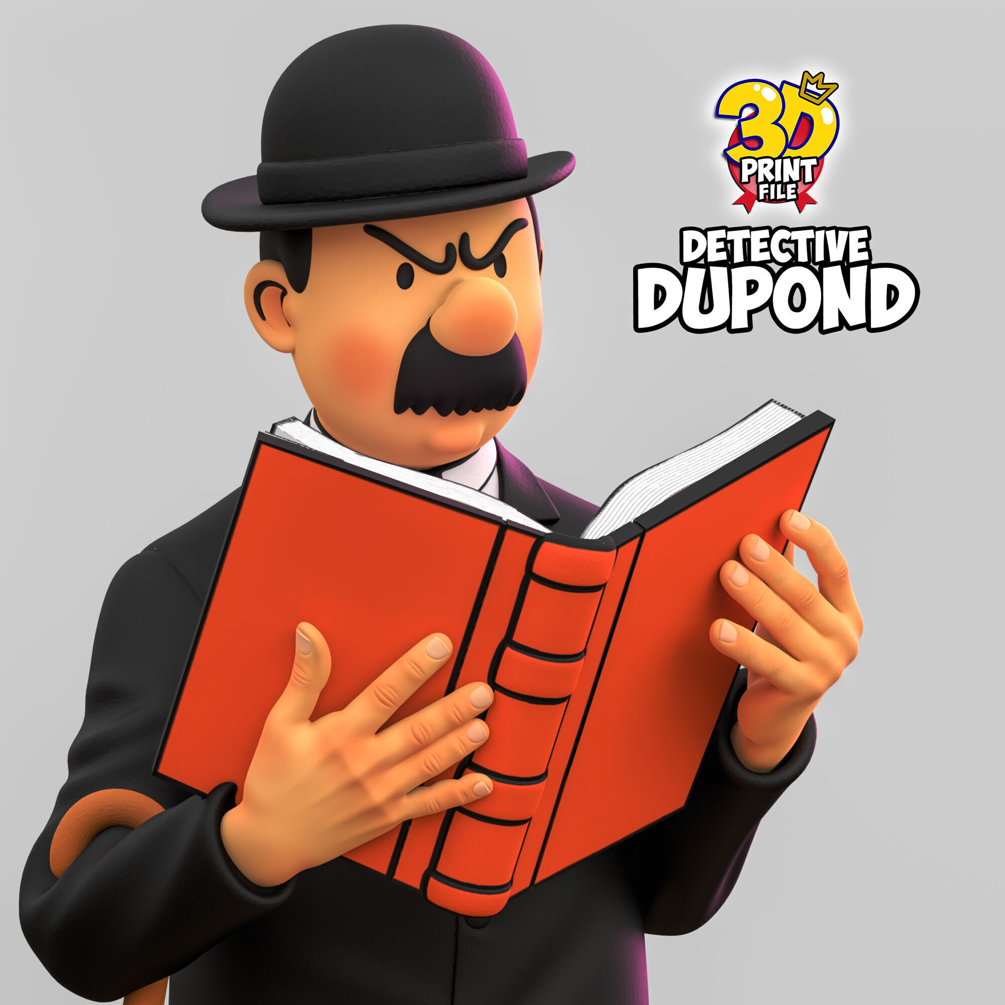 Detective Dupond 3D model Free Size 3D print model_18