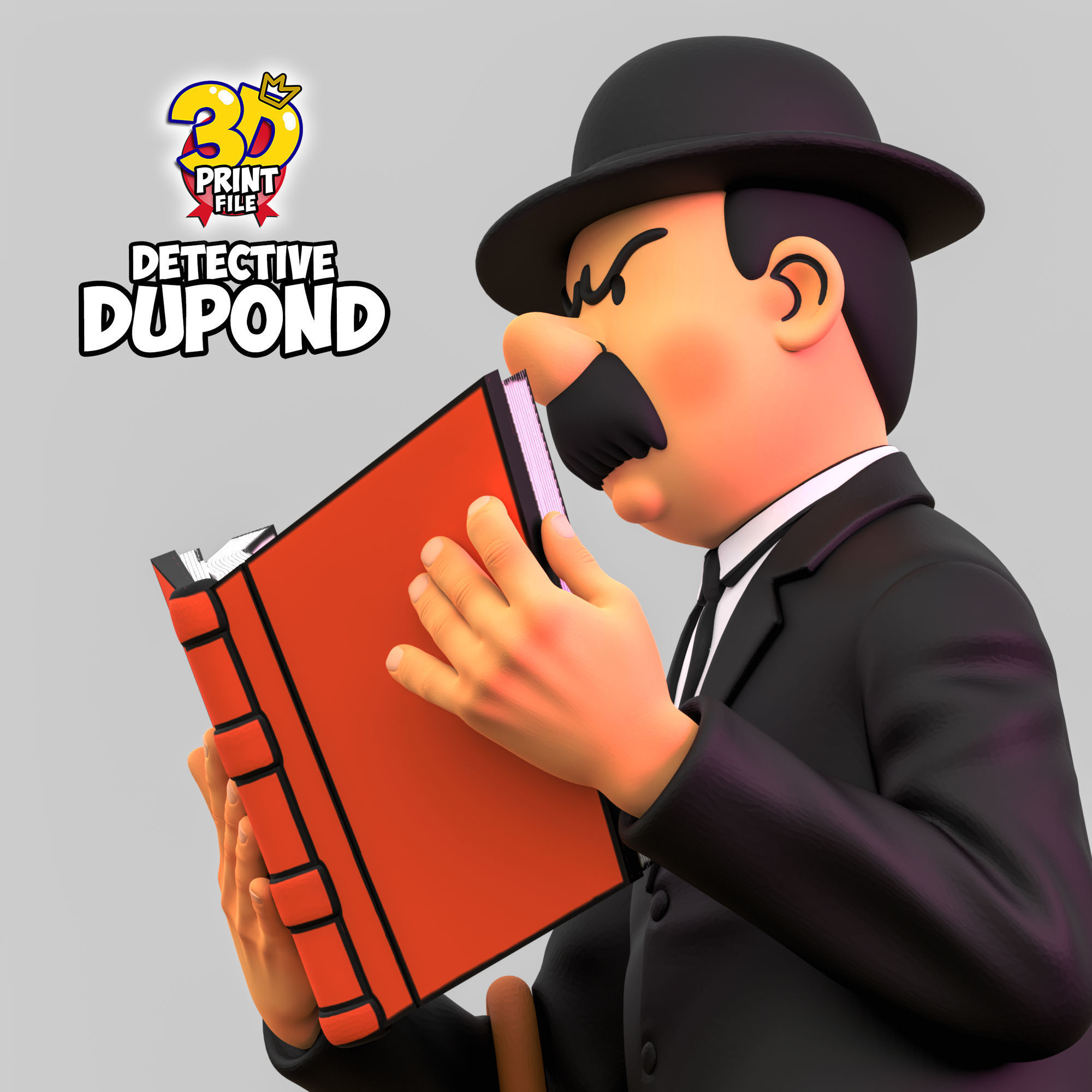 Detective Dupond 3D model Free Size 3D print model_19