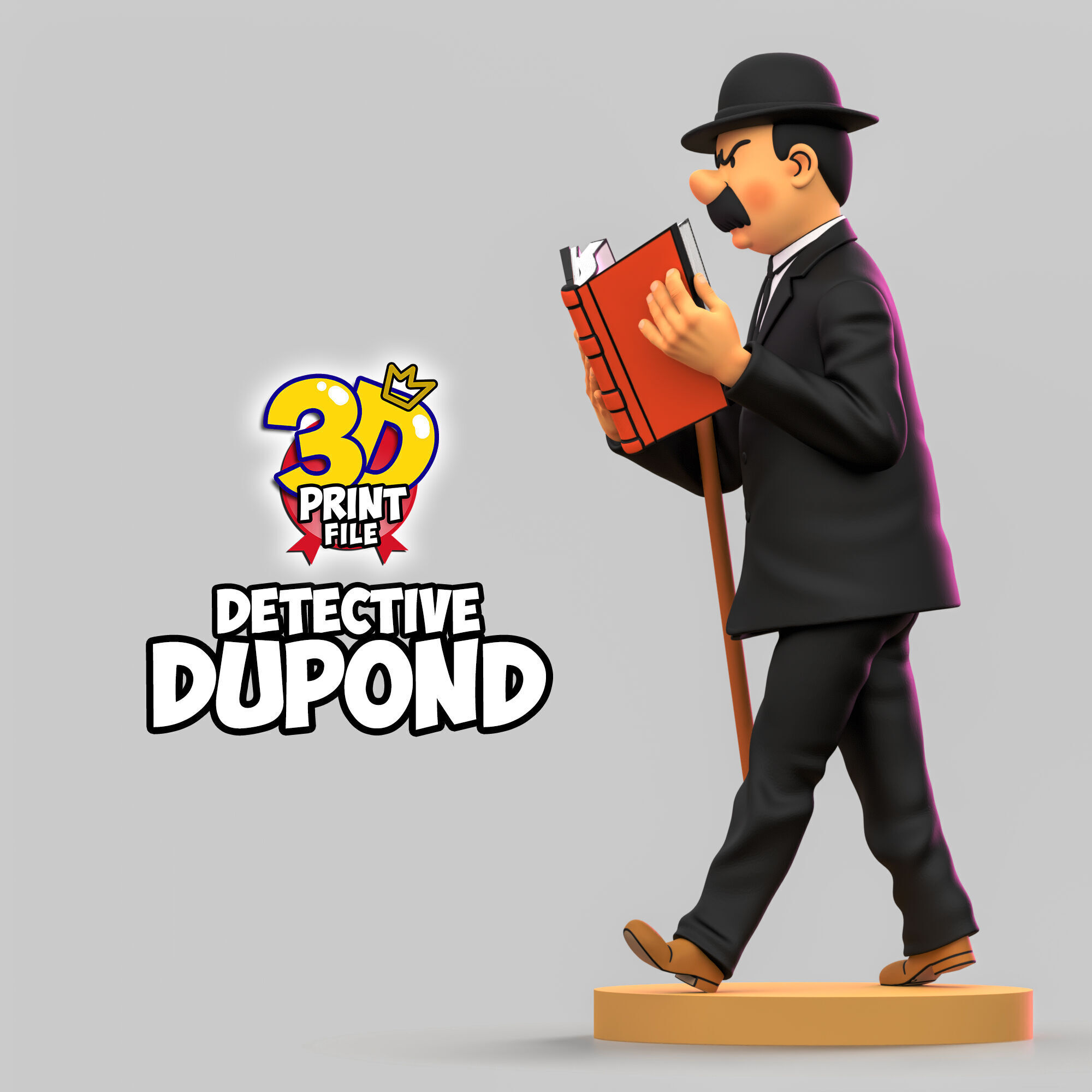 Detective Dupond 3D model Free Size 3D print model_8