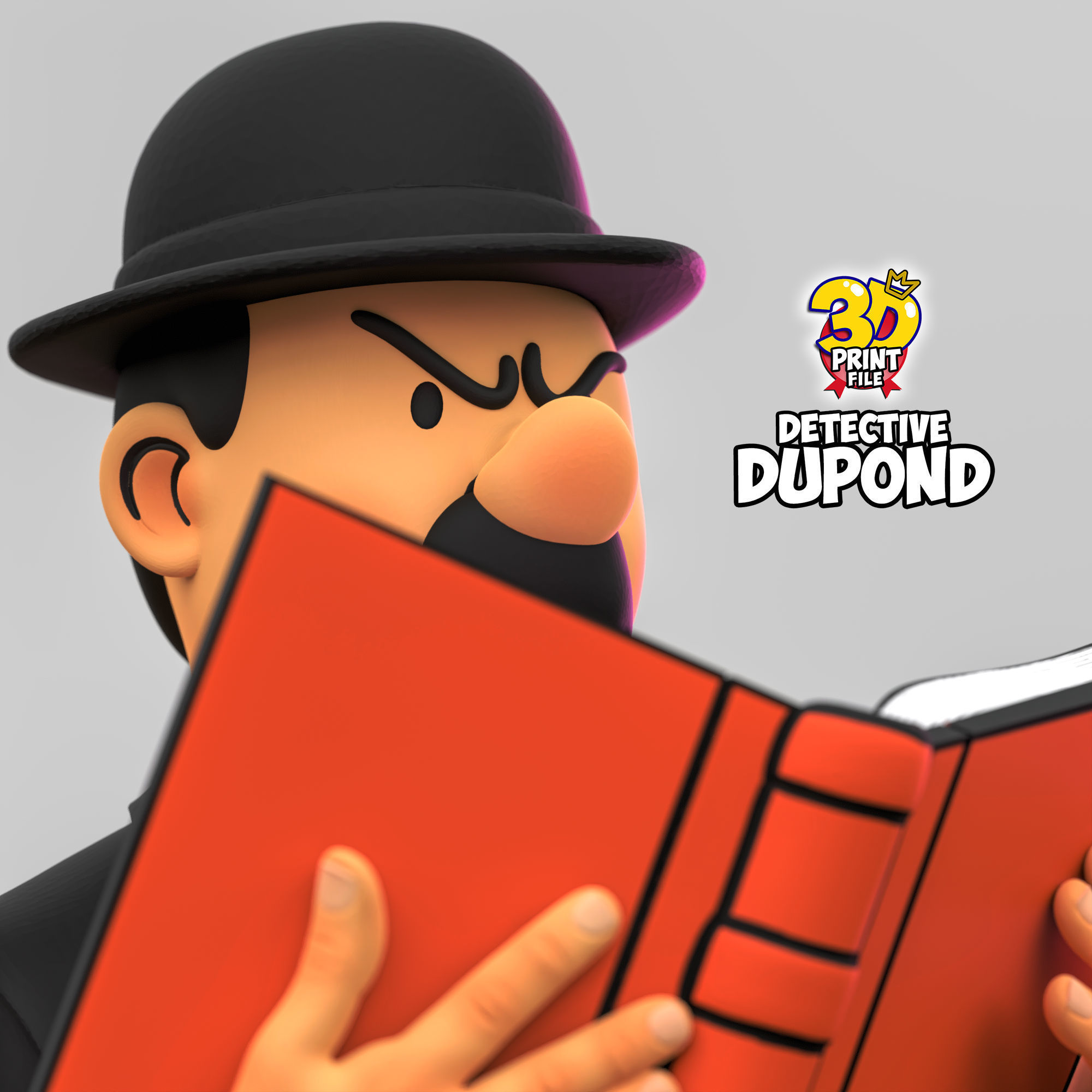 Detective Dupond 3D model Free Size 3D print model_22