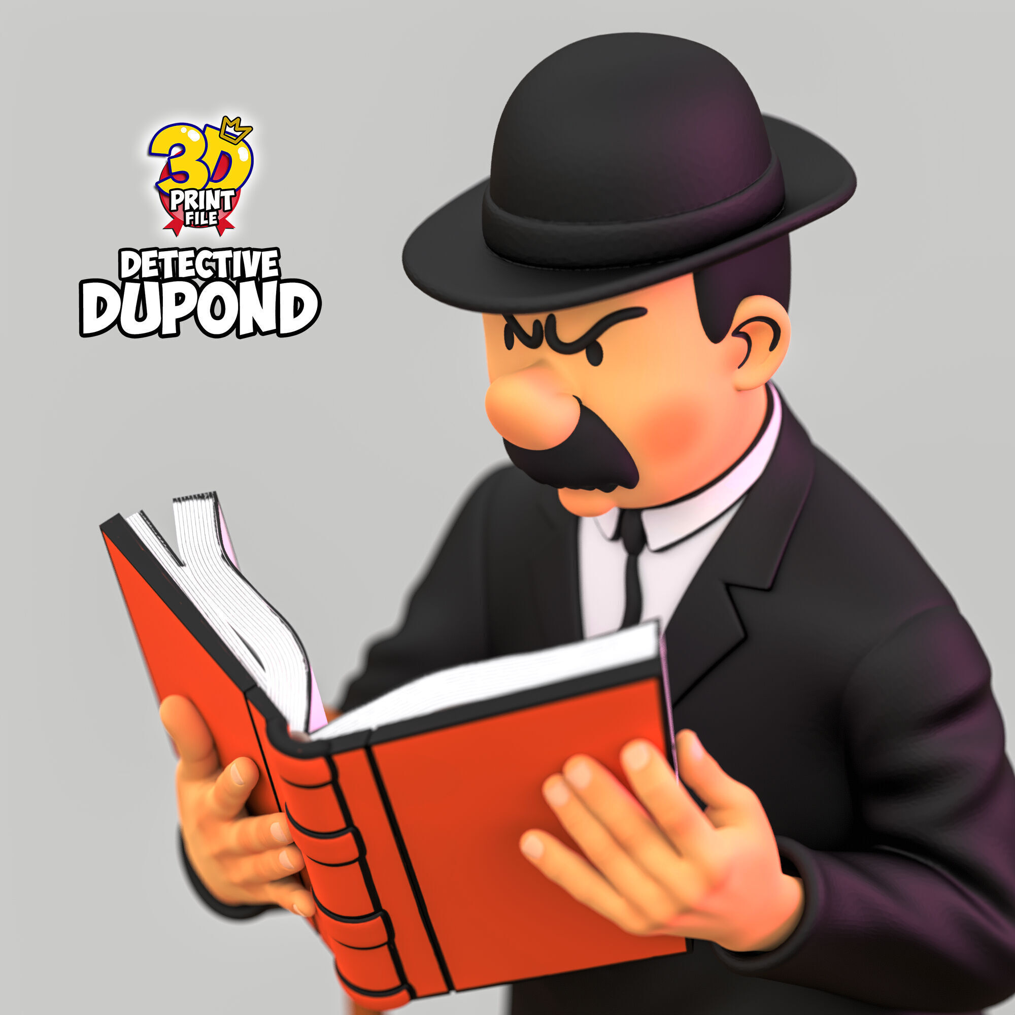 Detective Dupond 3D model Free Size 3D print model_21