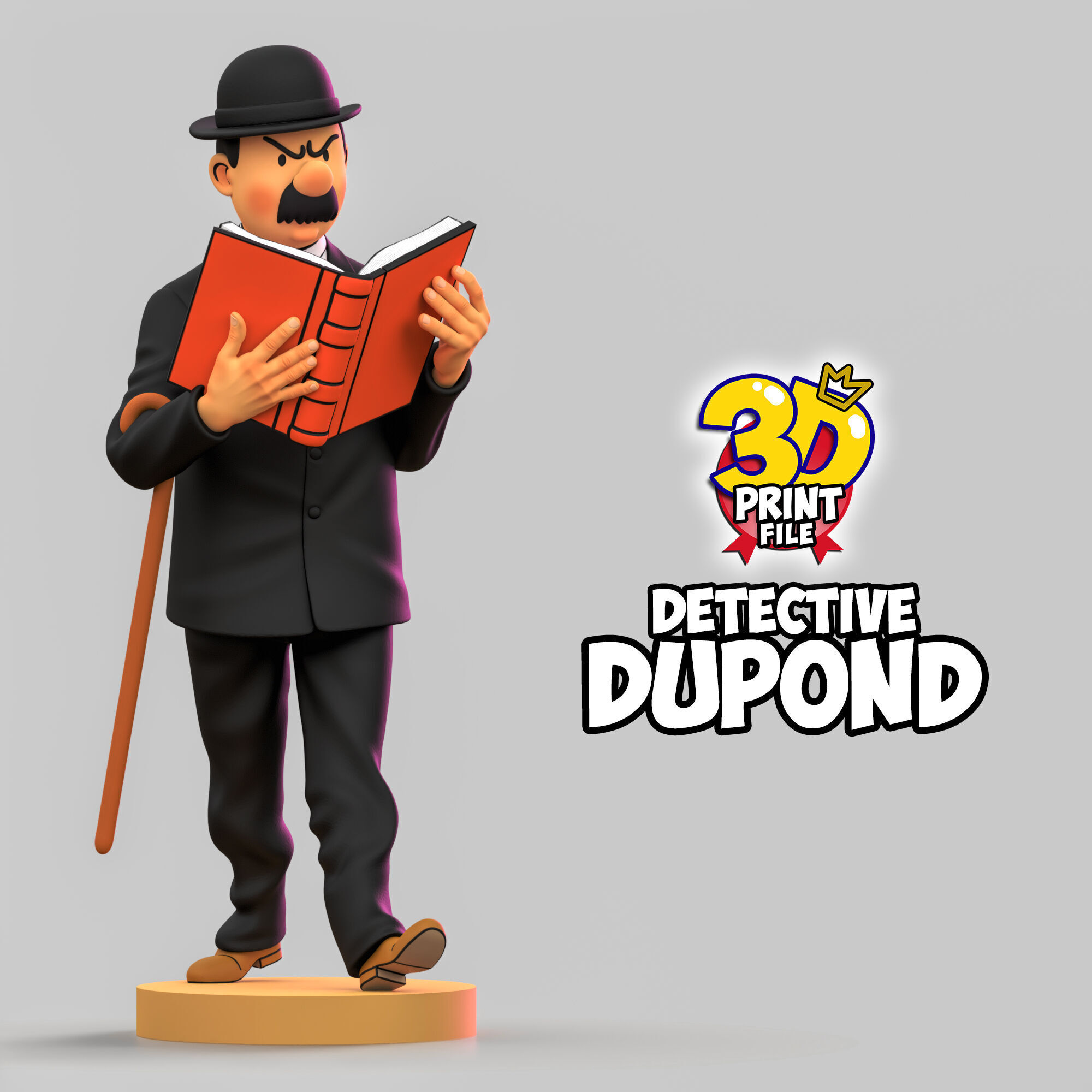 Detective Dupond 3D model Free Size 3D print model_1