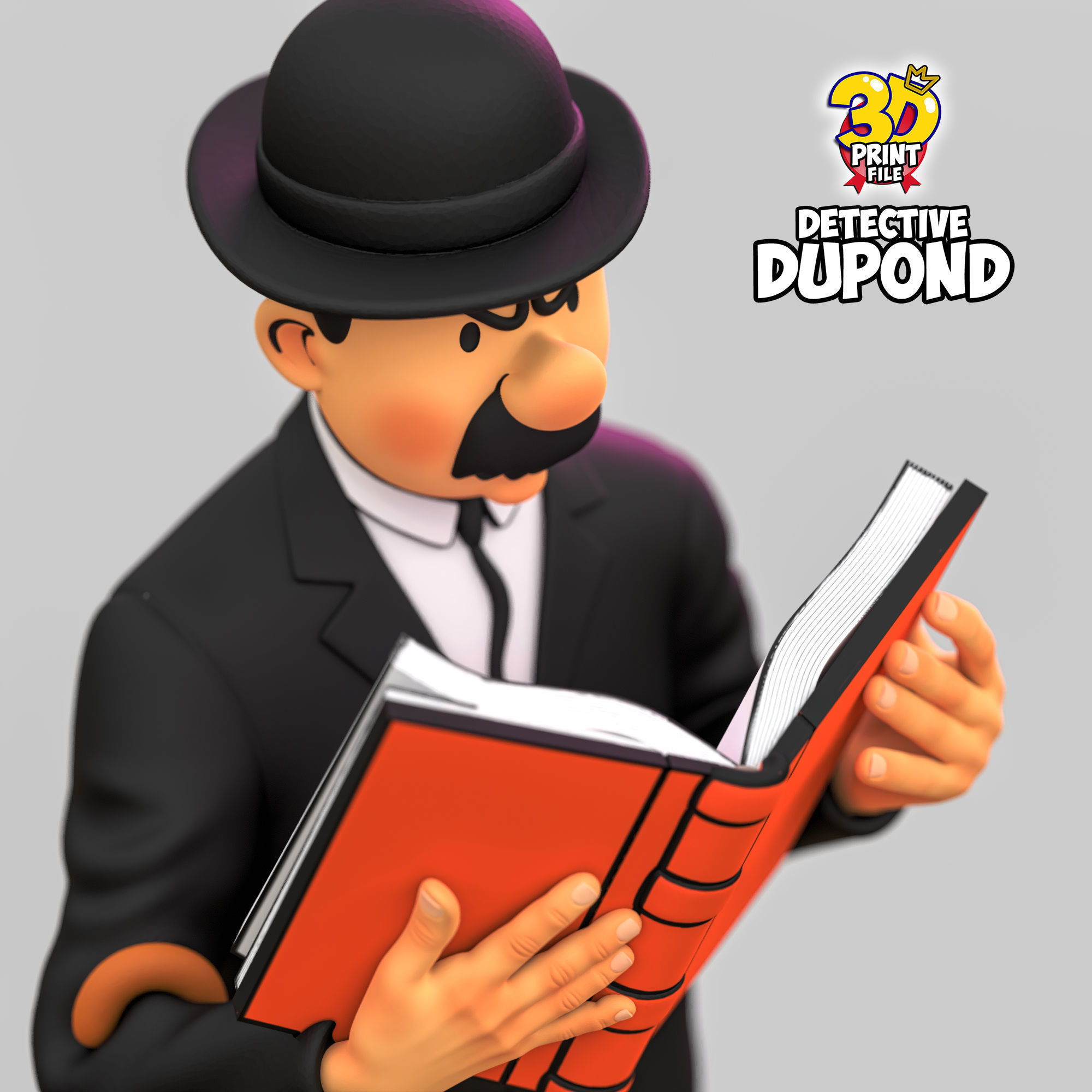 Detective Dupond 3D model Free Size 3D print model_16