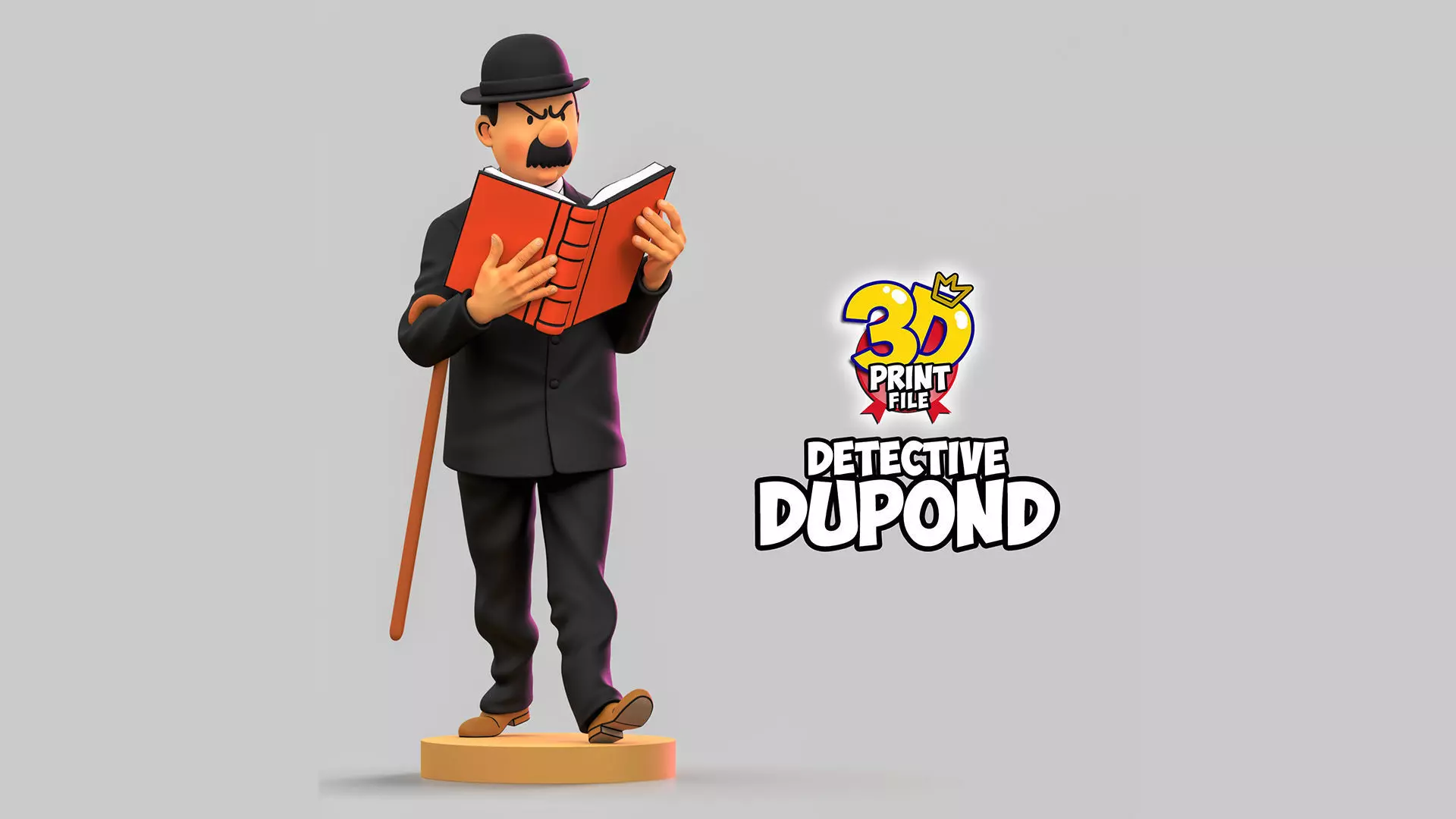 Detective Dupond 3D model Free Size 3D print model_0