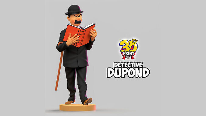Detective Dupond 3D model Free Size 3D print model