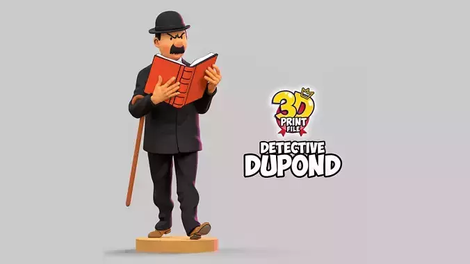 Detective Dupond 3D model Free Size 3D print model