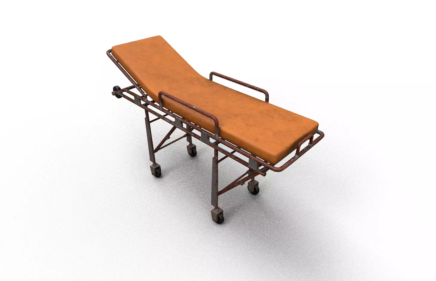 Old Horror Stretcher Model Low-poly 3D model_0