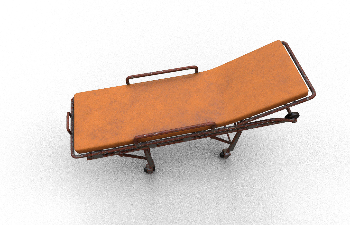 Old Horror Stretcher Model Low-poly 3D model_4