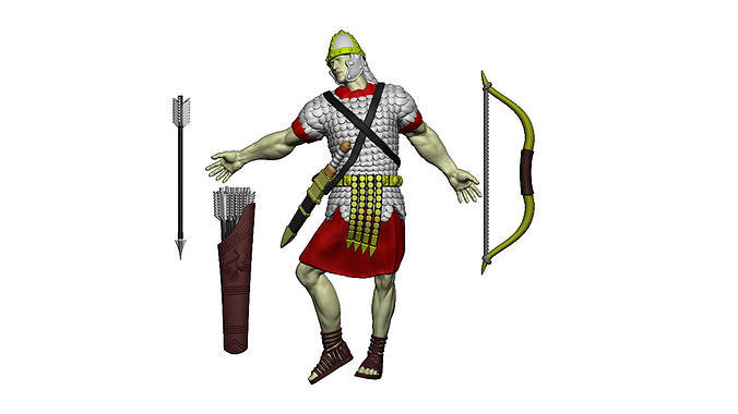 Roman Archer 6 dead 3D print model