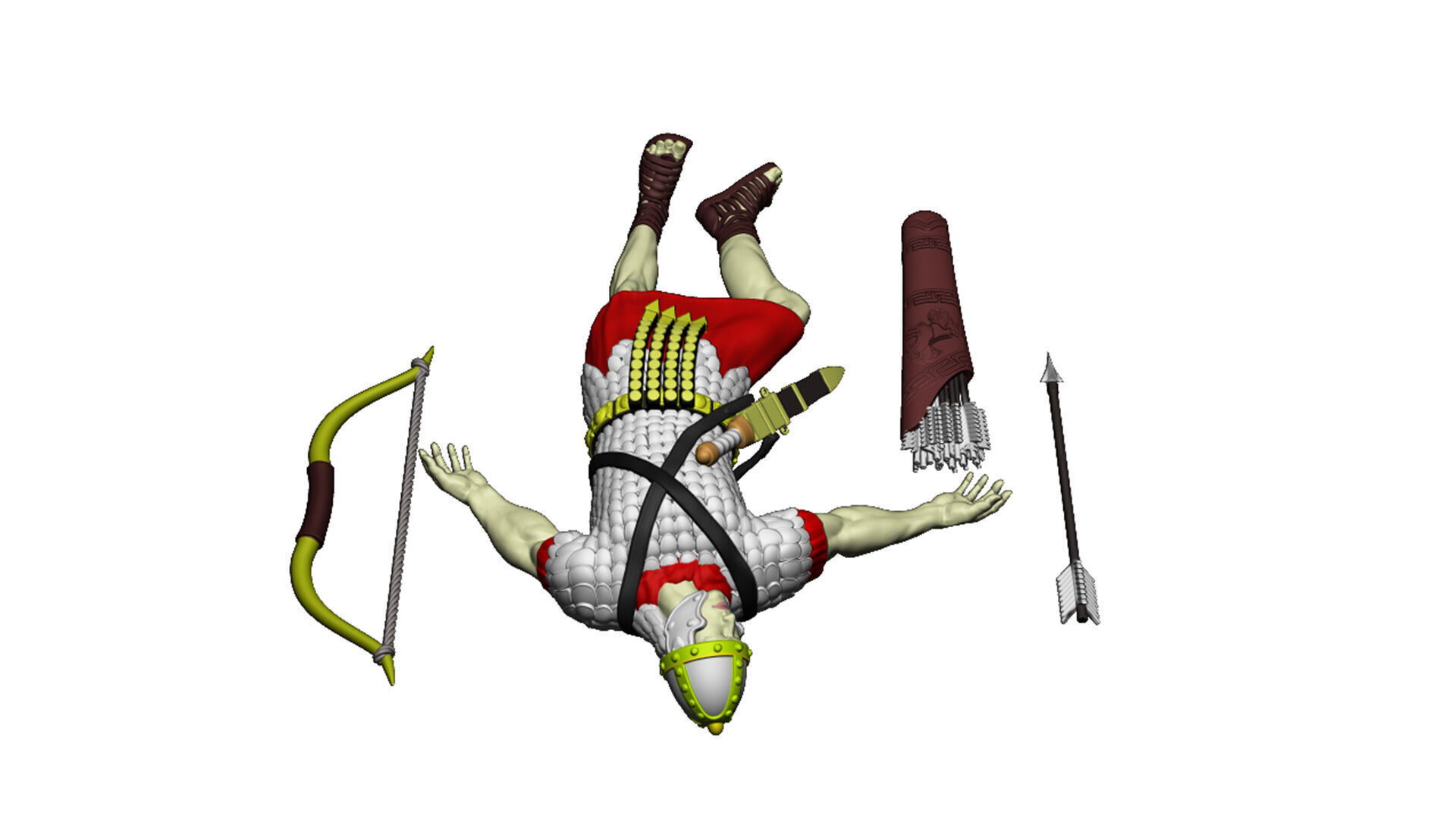 Roman Archer 6 dead 3D print model_6