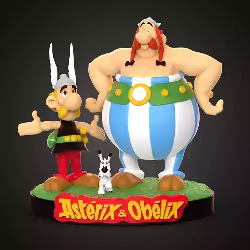 ASTERIX Y OBELIX 3D print model