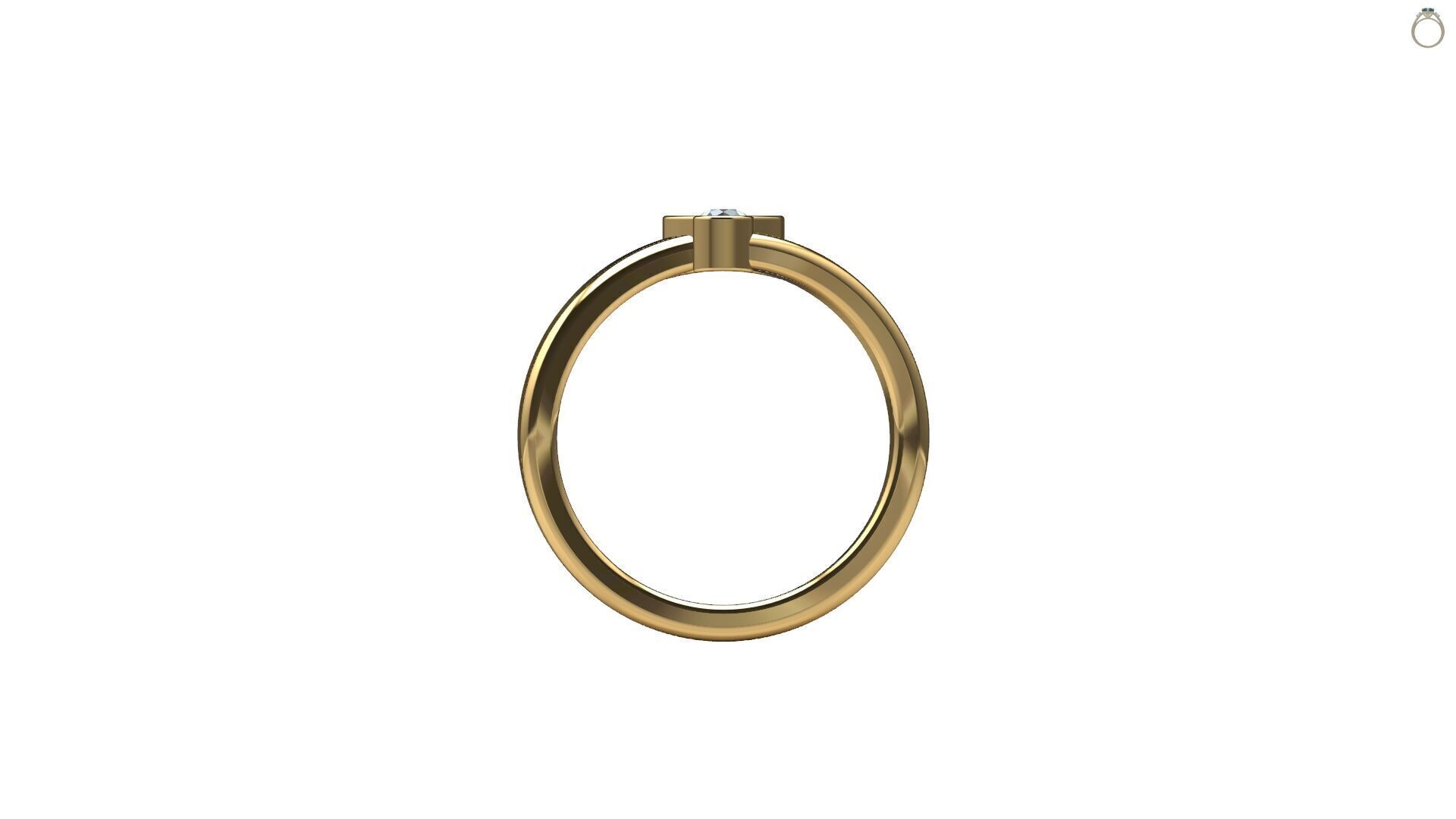 Heart Initial Rings Collection A to Z Alphabet with Diamonds 3D print model_8