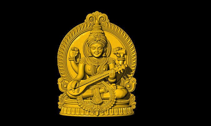 SARASWATI DEVI 3D PRINTED MODEL 3D print model