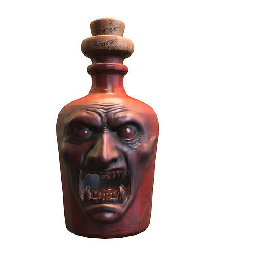 Demonic Vampire Elixir Bottle Low-poly 3D model