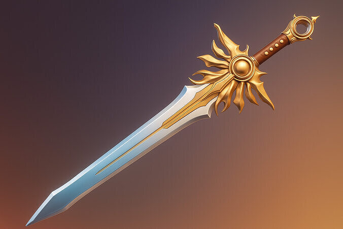Sunblade Fantasy Sword  3D Printable Model 3D print model