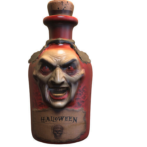 Halloween Vampire Potion Bottle Low-poly 3D model