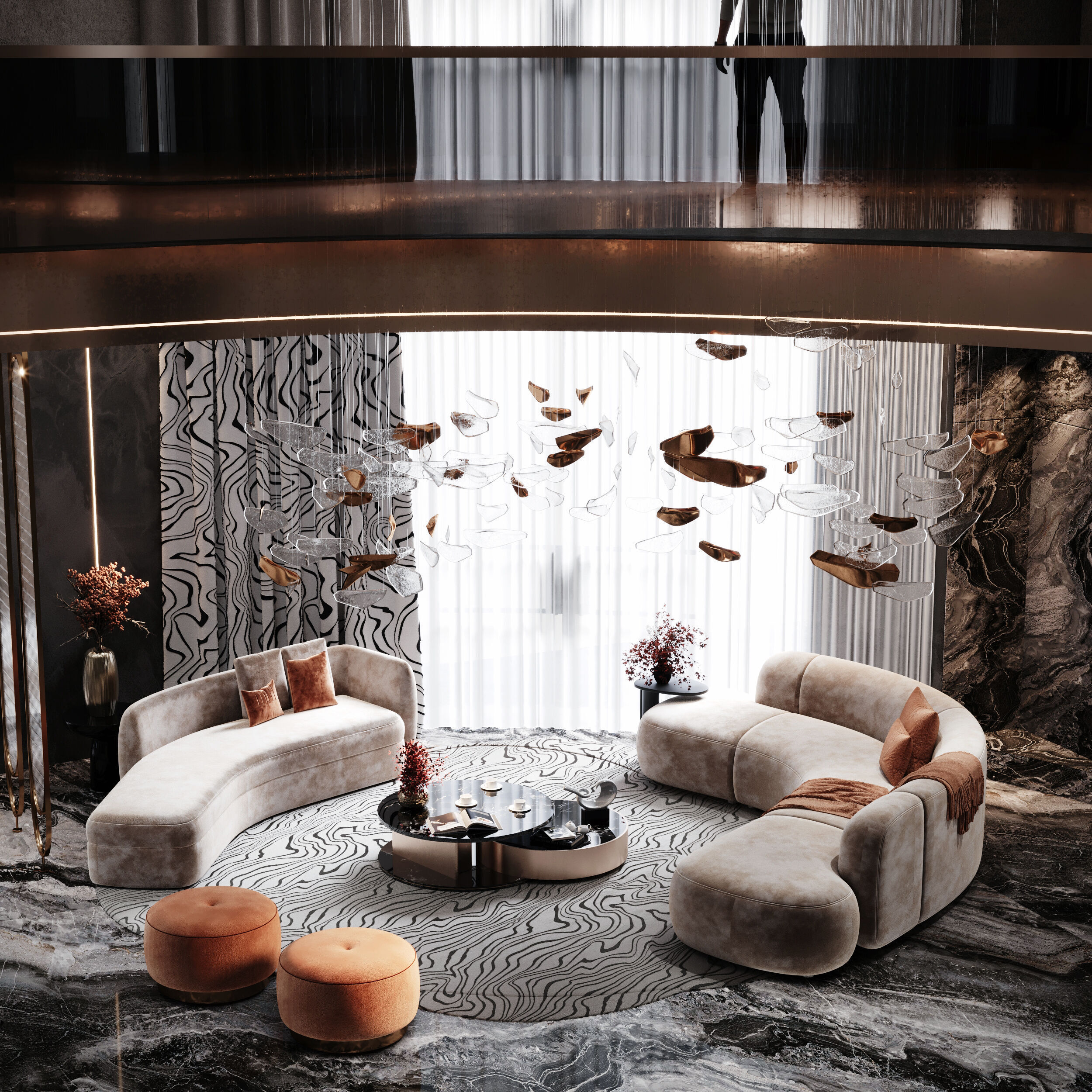 Luxury Contemporary 3D Scene 3D model_2