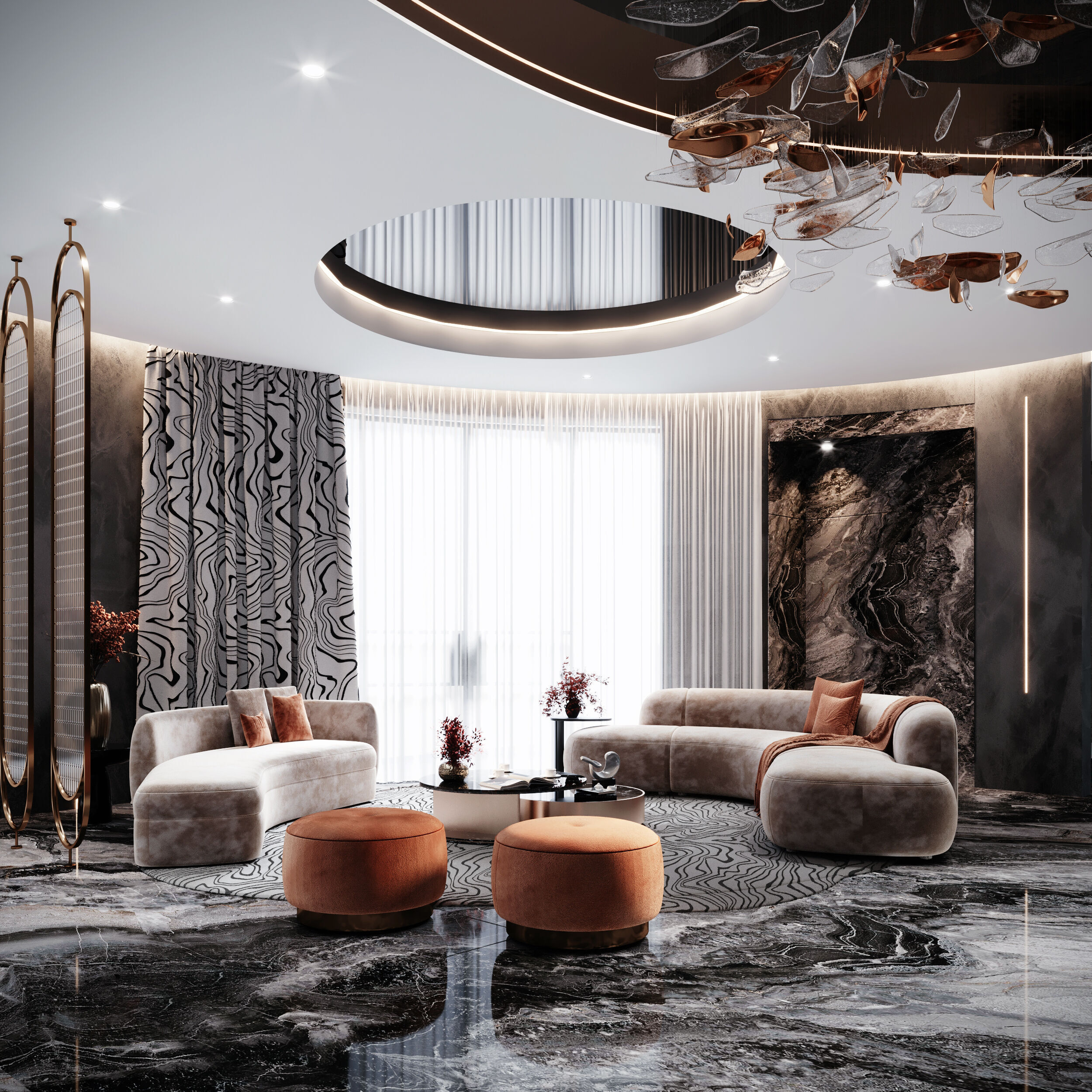 Luxury Contemporary 3D Scene 3D model_3