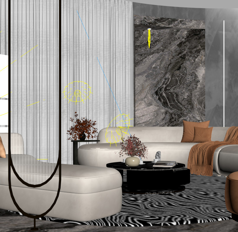 Luxury Contemporary 3D Scene 3D model_4