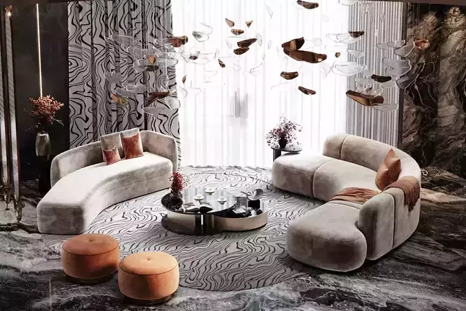 Luxury Contemporary 3D Scene 3D model