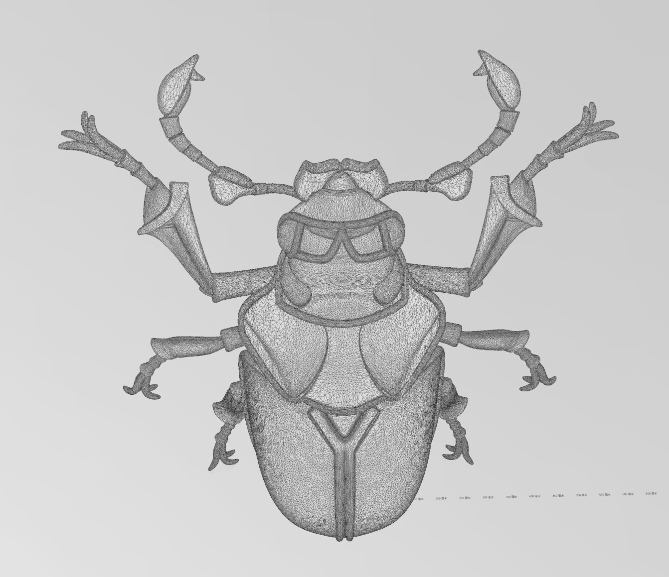 Golden Mechanical Stag Beetle 3D Model 3D model_8