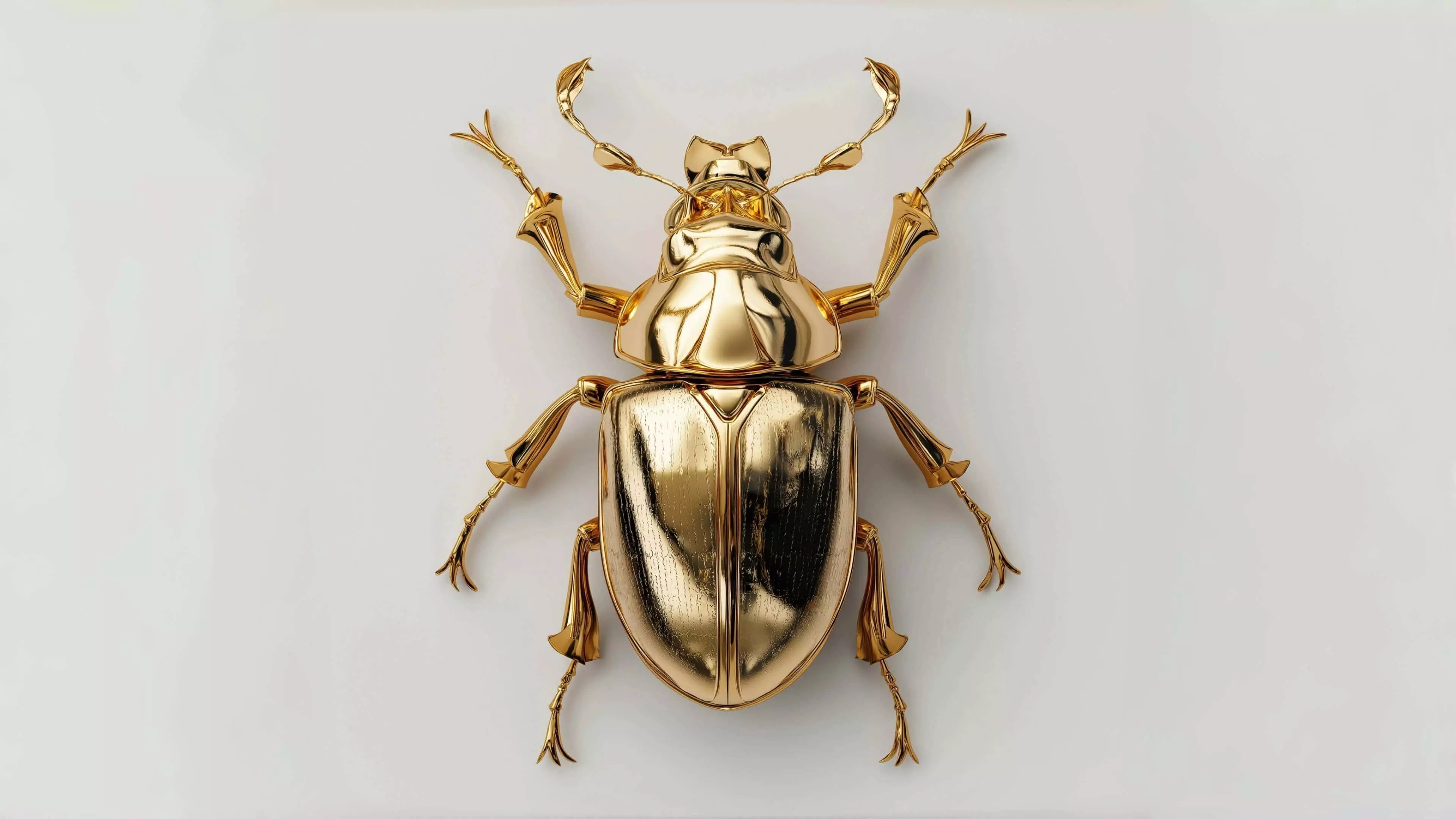 Golden Mechanical Stag Beetle 3D Model 3D model_0