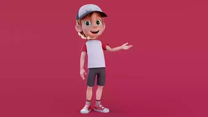 Cartoon Boy Rigged 
