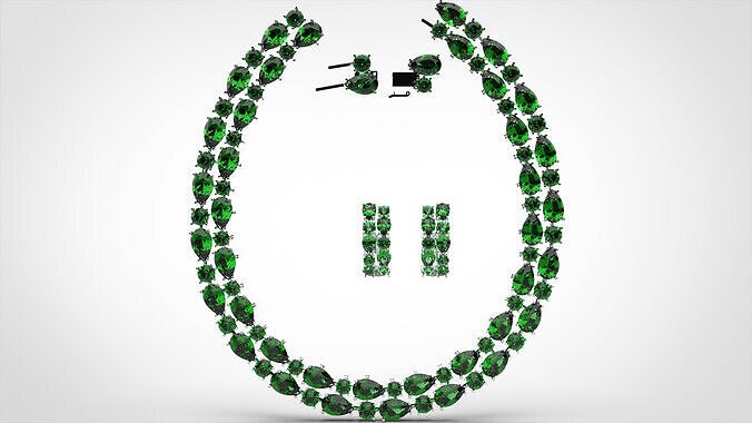 necklace emerald  Free low-poly 3D model