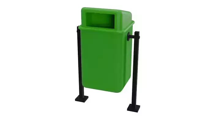 Dustbin 3D Model - Game Ready