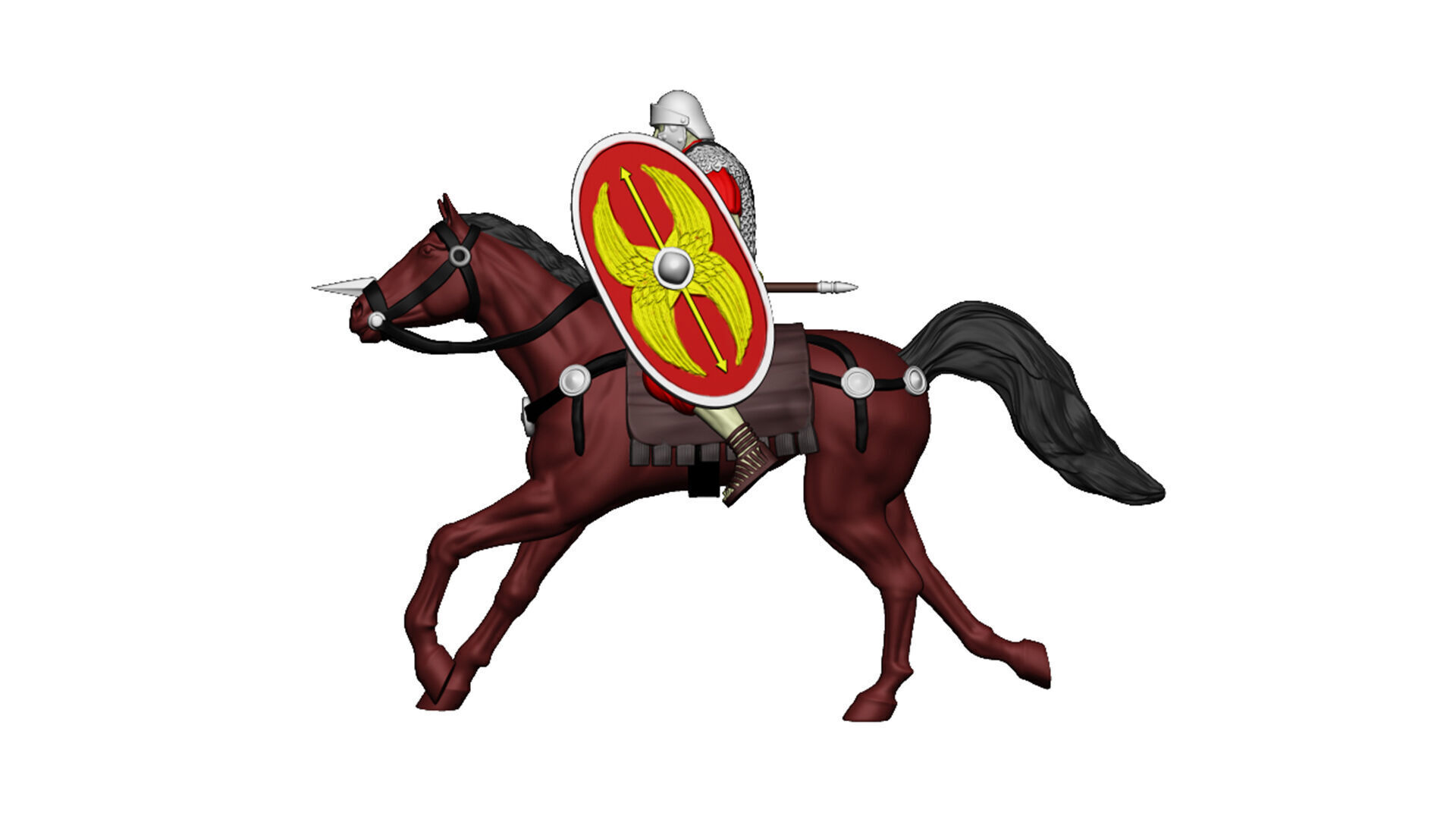 Roman cavalry 2 3D print model_7
