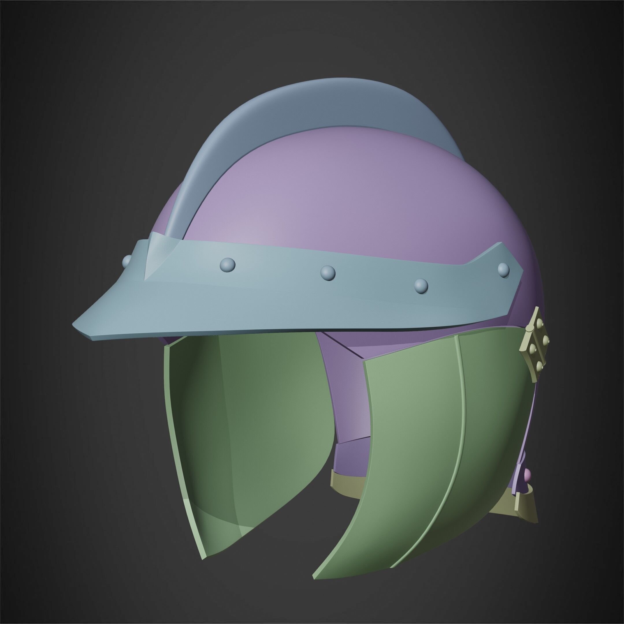 Berserk Casca Helmet for Cosplay 3D print model_17