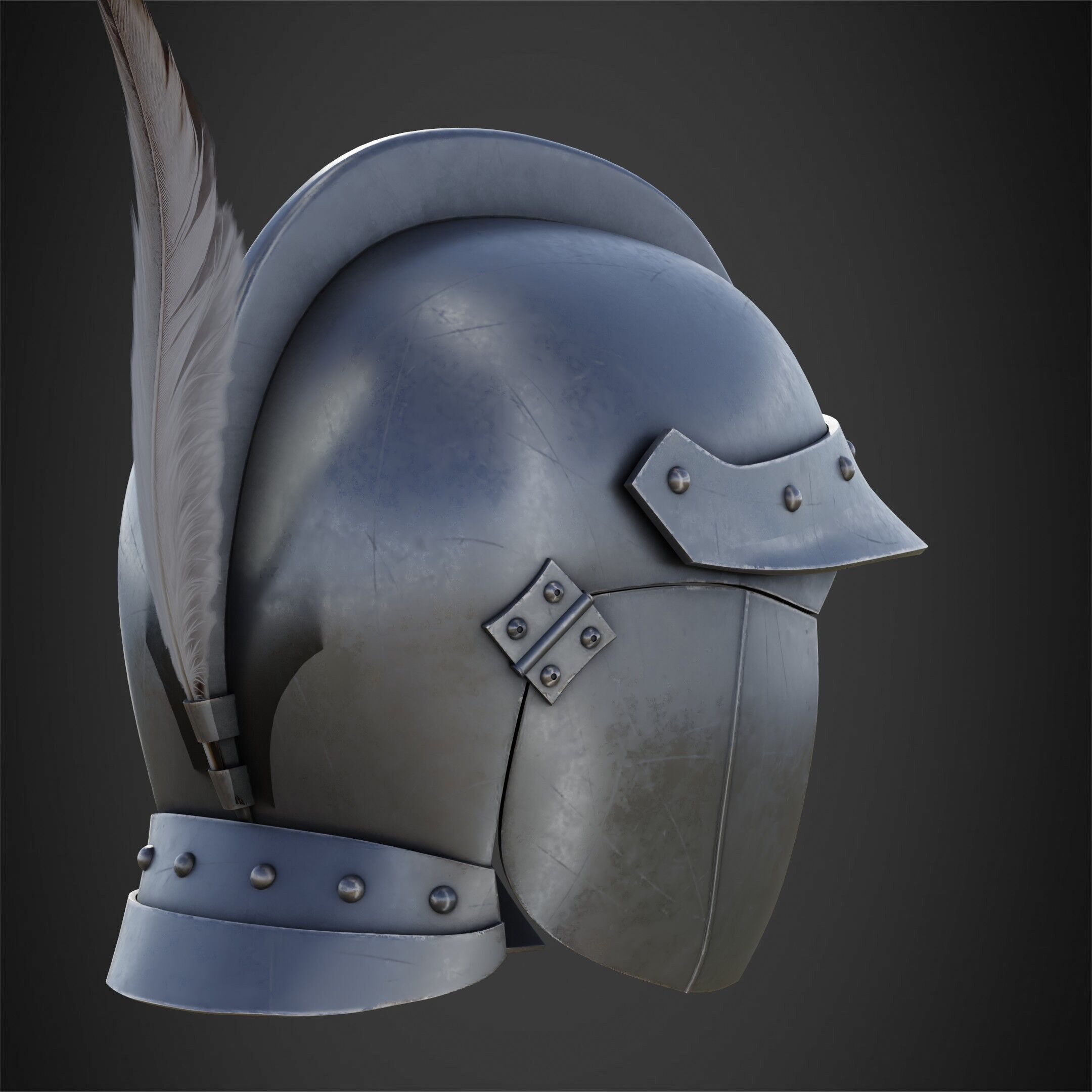 Berserk Casca Helmet for Cosplay 3D print model_8