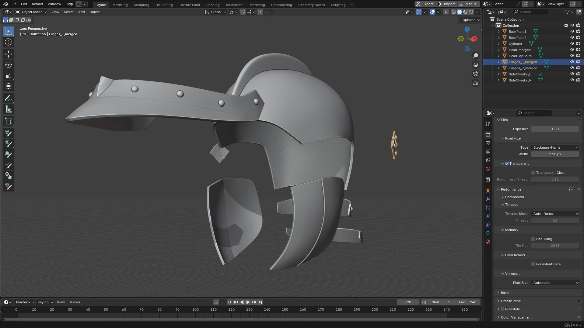 Berserk Casca Helmet for Cosplay 3D print model_12