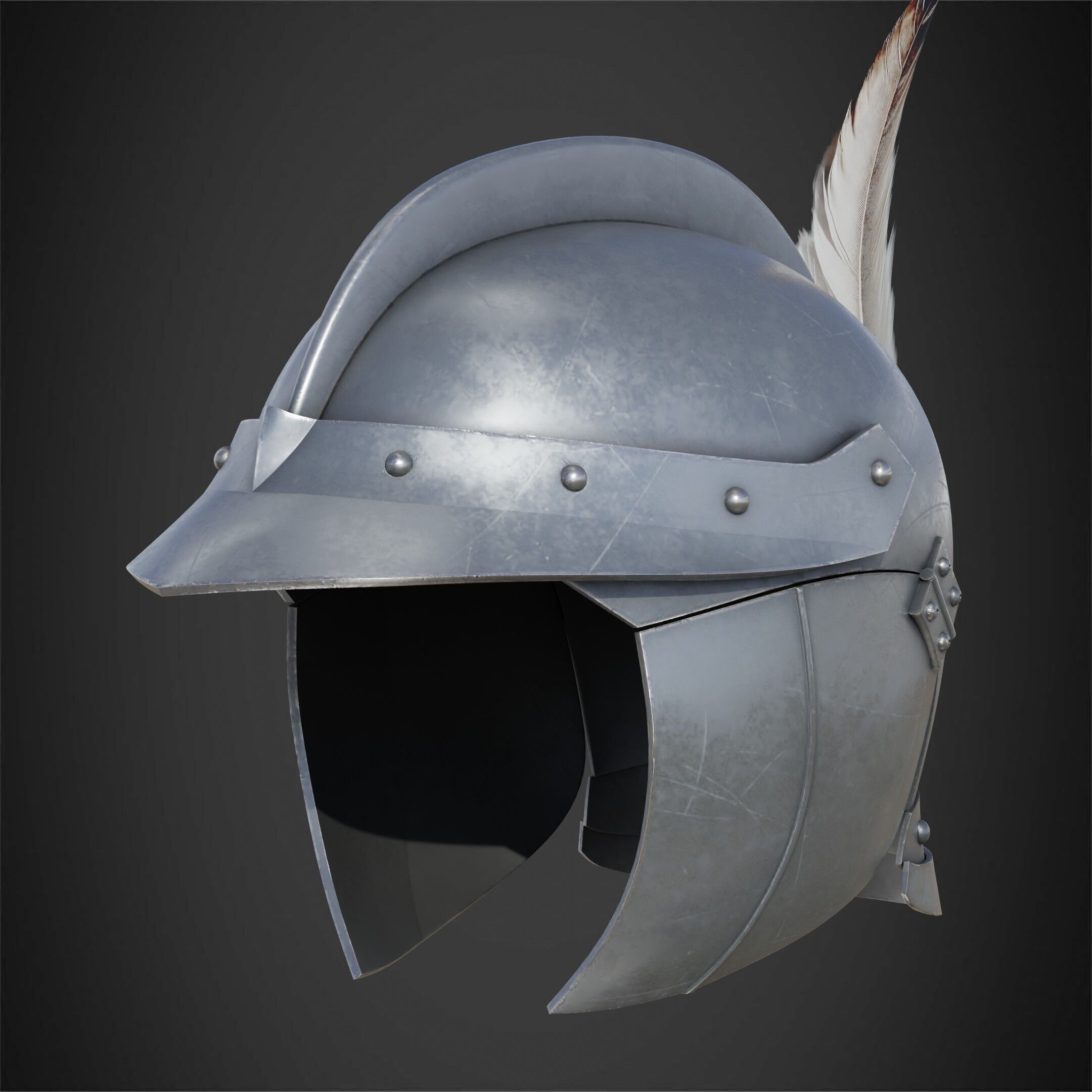 Berserk Casca Helmet for Cosplay 3D print model_4